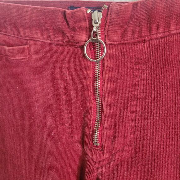 Maryk & Co Vintage Low Rise Corduroy Flare Pants Women 34 X 30 Red Retro Holiday - Picture 4 of 10